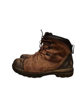 Ariat Heavy-Duty Brown Leather Waterproof Lace-Up Ankle Work Boots Men's 12D
